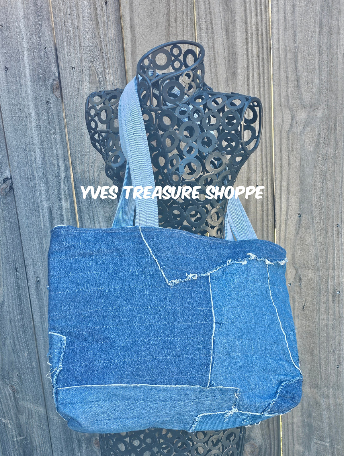 Denim Patchwork Tote #6