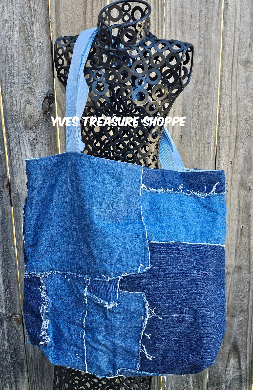 Denim Patchwork Tote #4