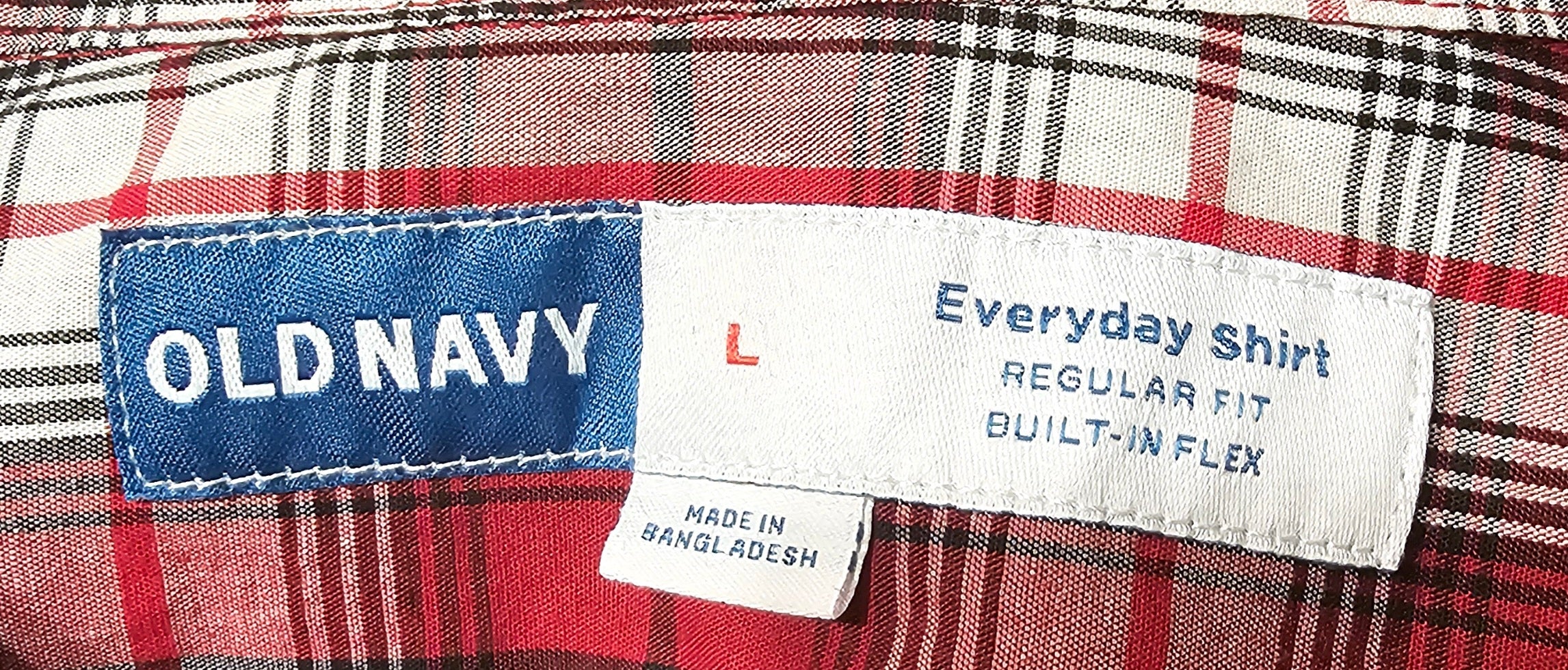 Large Red Plaid Anime Slayer Print Upcycled Shirt