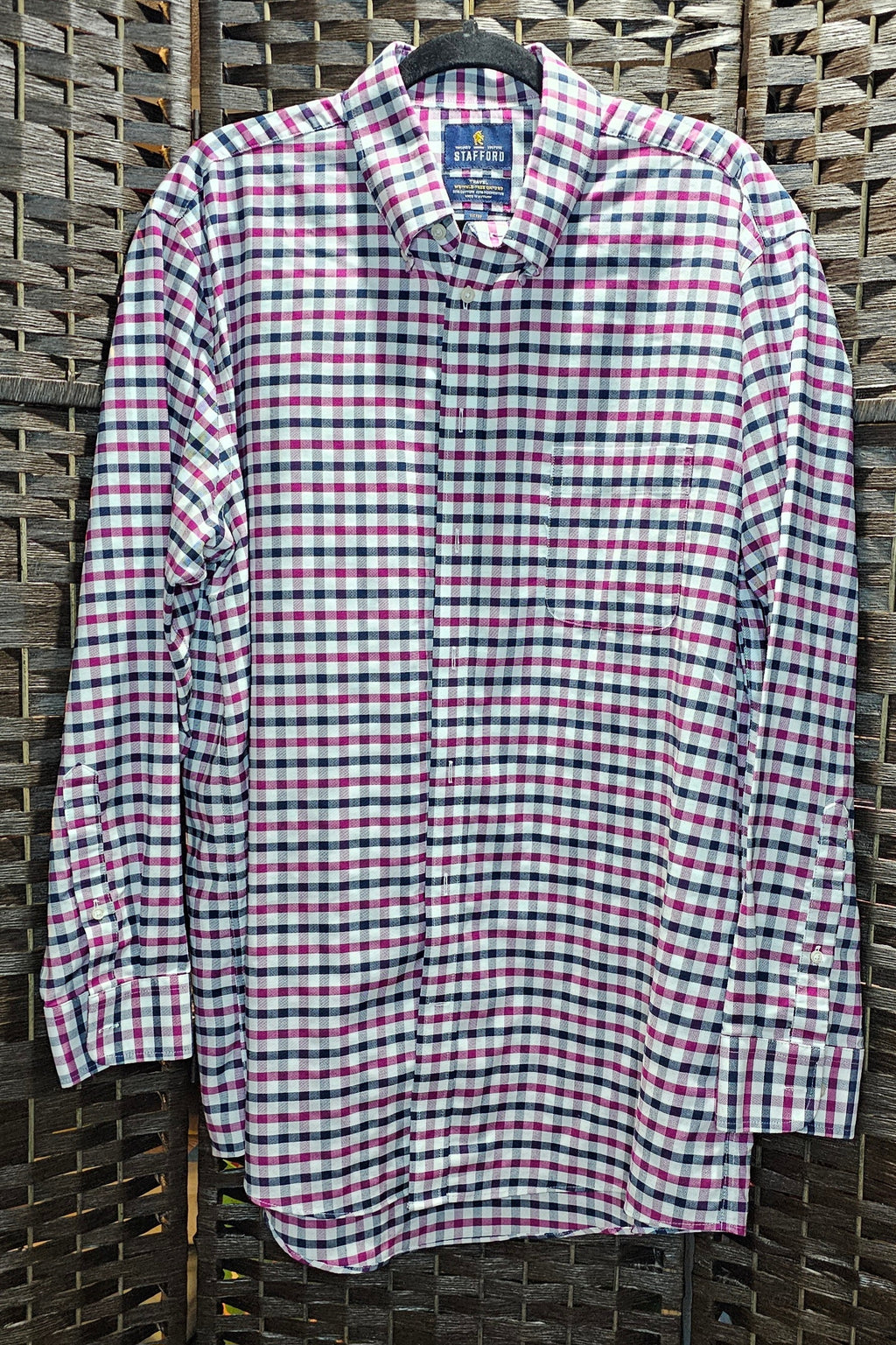 XLarge (17.5) Adventure Plaid Gamer Upcycled Shirt