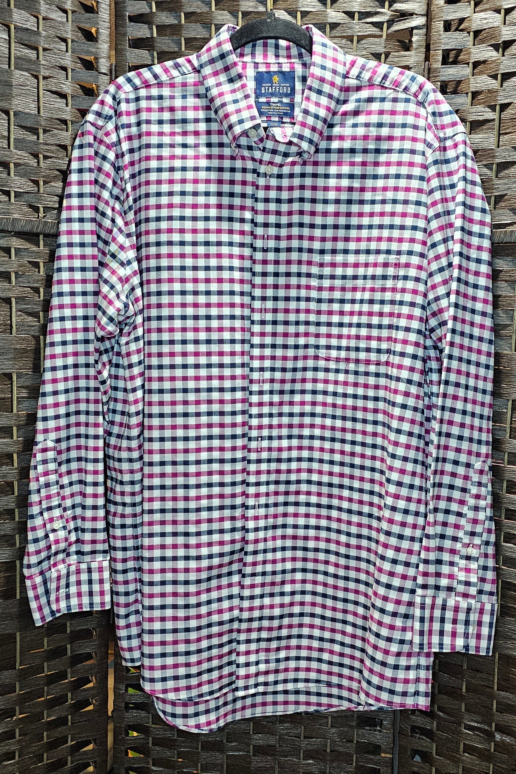 XLarge (17.5) Adventure Plaid Gamer Upcycled Shirt