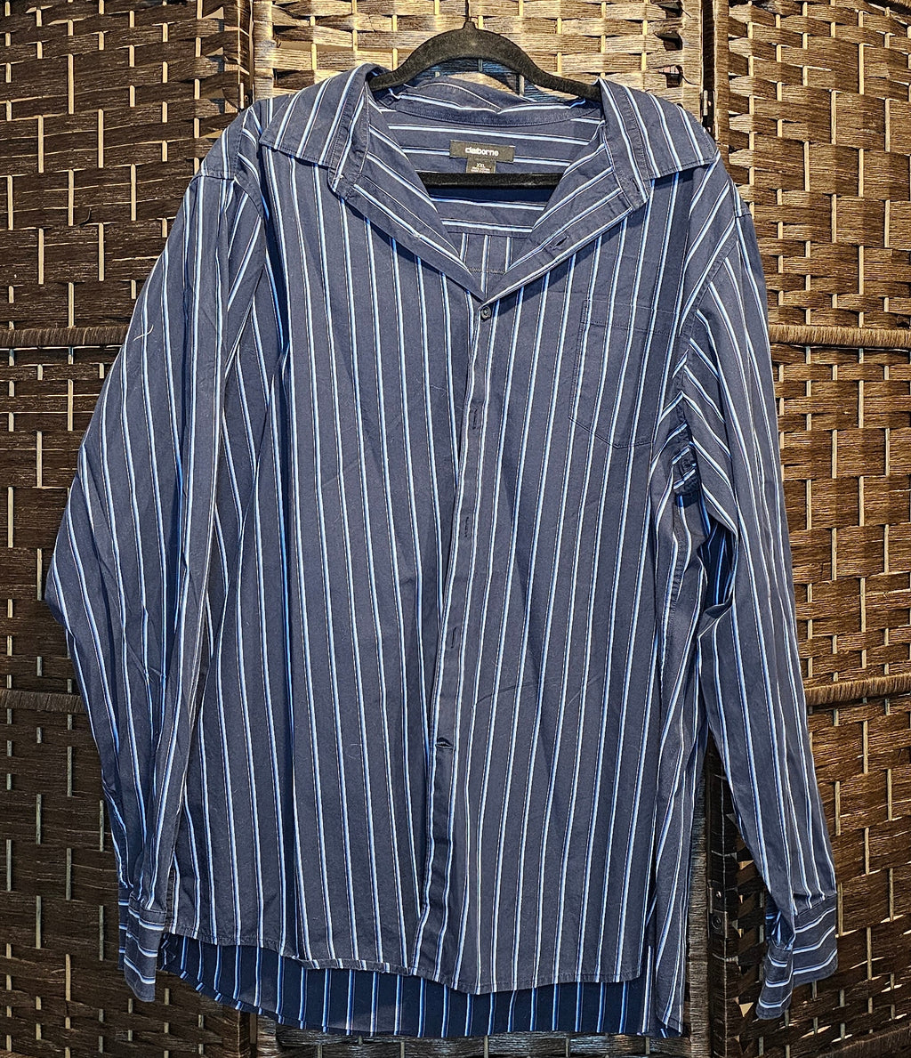 Striped Gamer Print XXL Upcycled Shirt