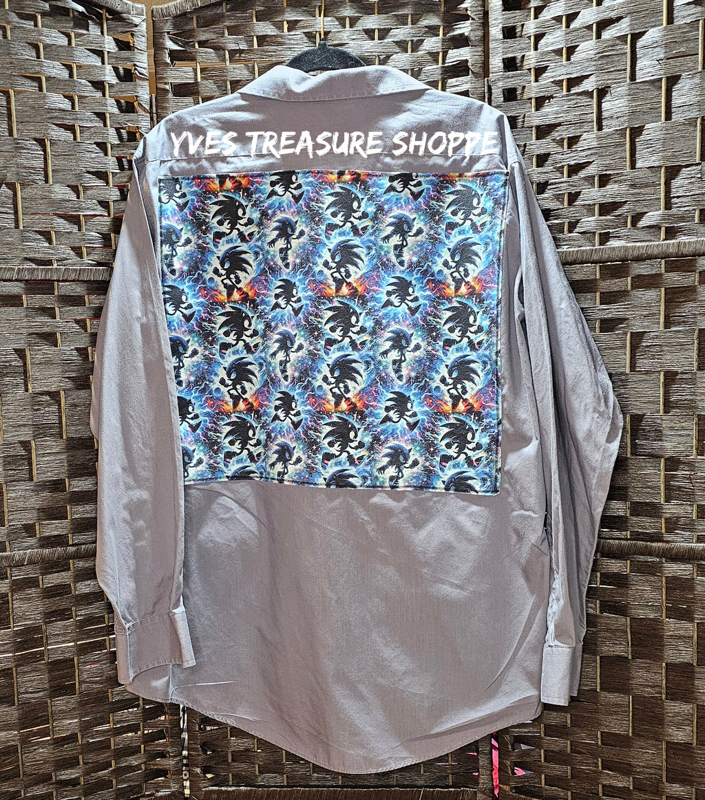 Upcycled Hedgehog Shirt Gray 17.5 (2xl)