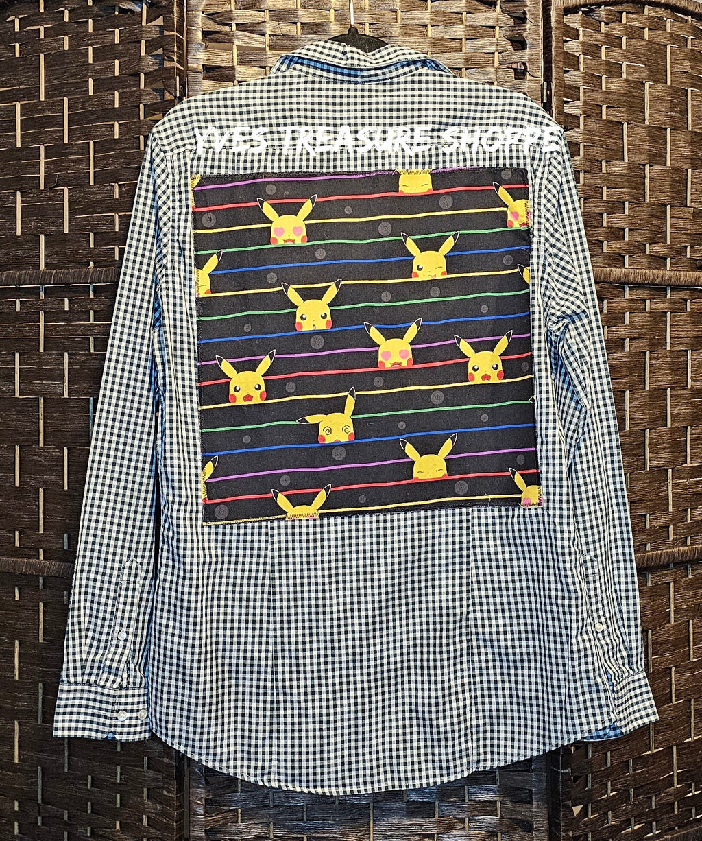 Checked Medium Upcycled Gamer Shirt