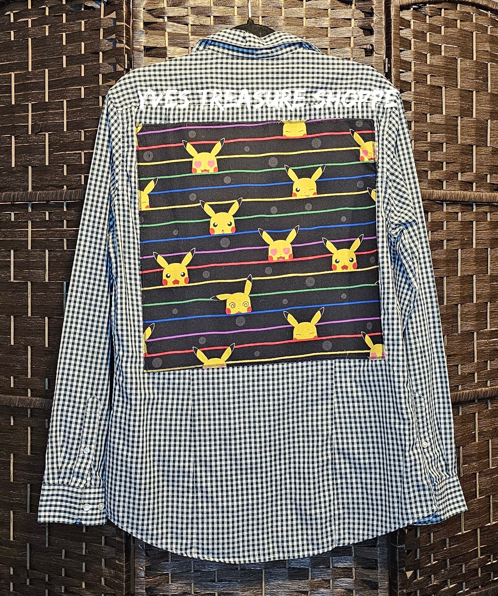 Checked Medium Upcycled Gamer Shirt