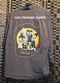 Upcycled Striped Anime Shirt with T-Shirt Panel Large