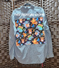 Gamer Print Upcycled Large Shirt