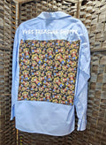Medium(15.5)  Anime Pirate Print 2 Upcycled Shirt