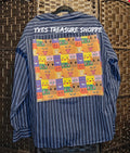 Striped Gamer Print XXL Upcycled Shirt