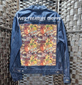Orange Print Singer Denim Jacket Large