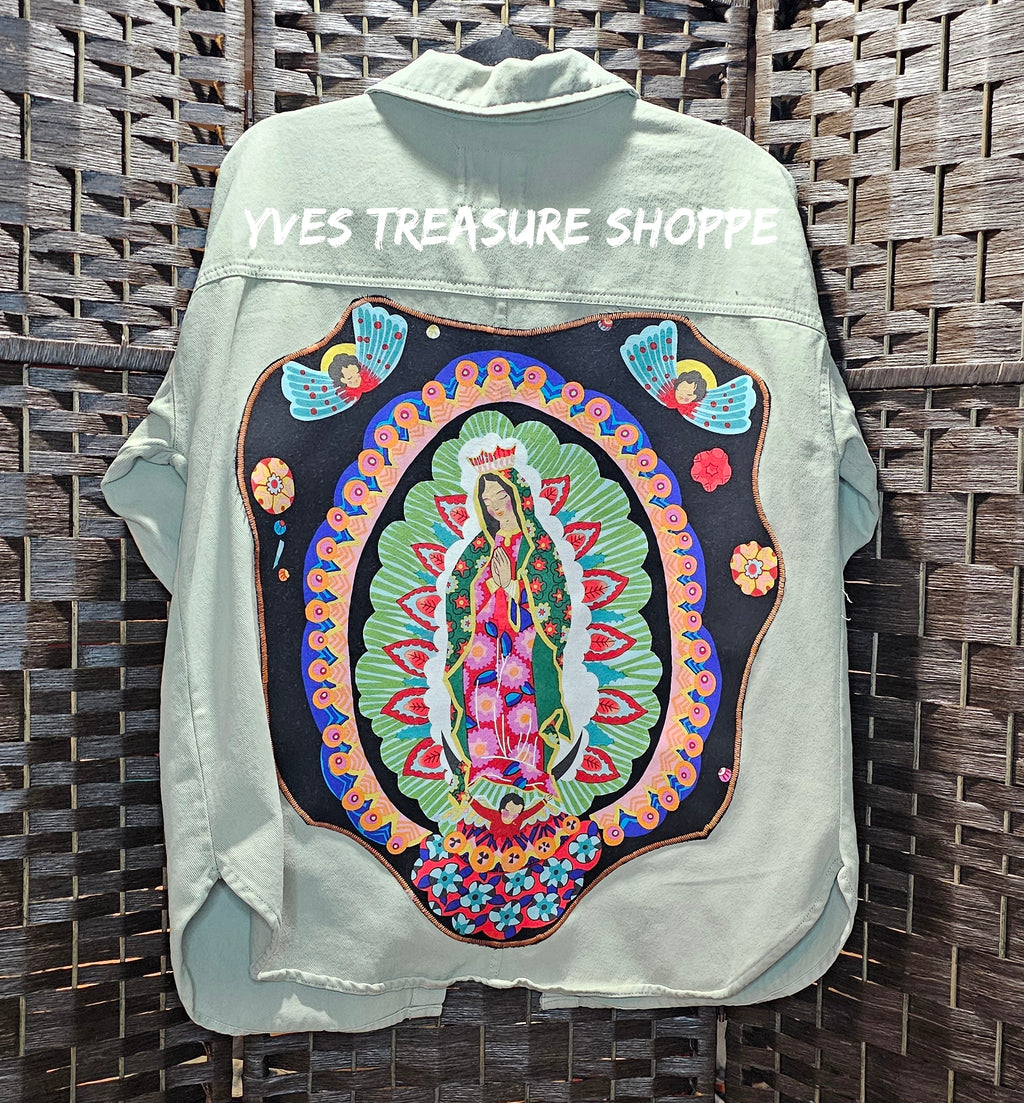 Large Refashioned Our Lady of Guadalupe Jacket