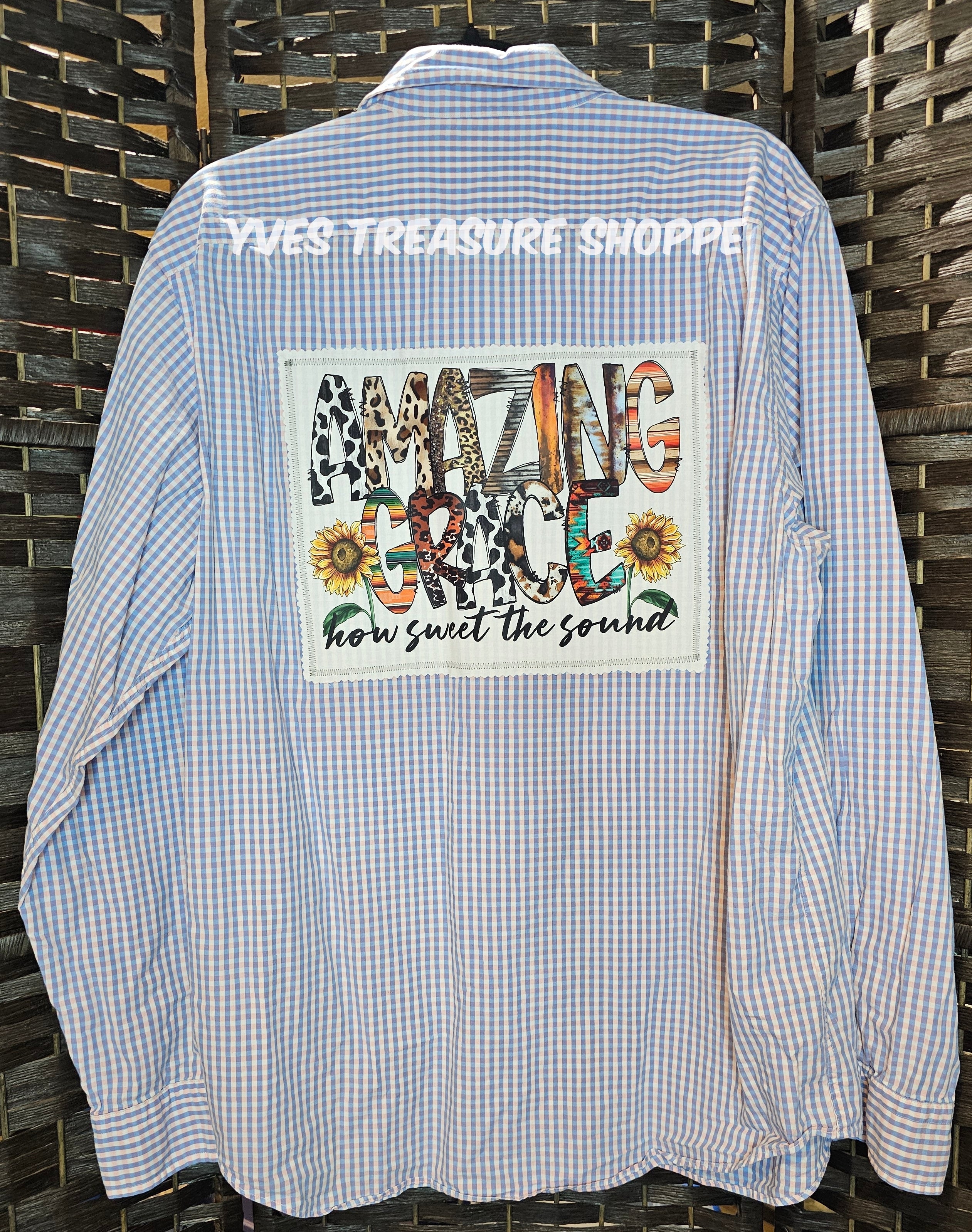 Amazing Grace Large Checked Top 259