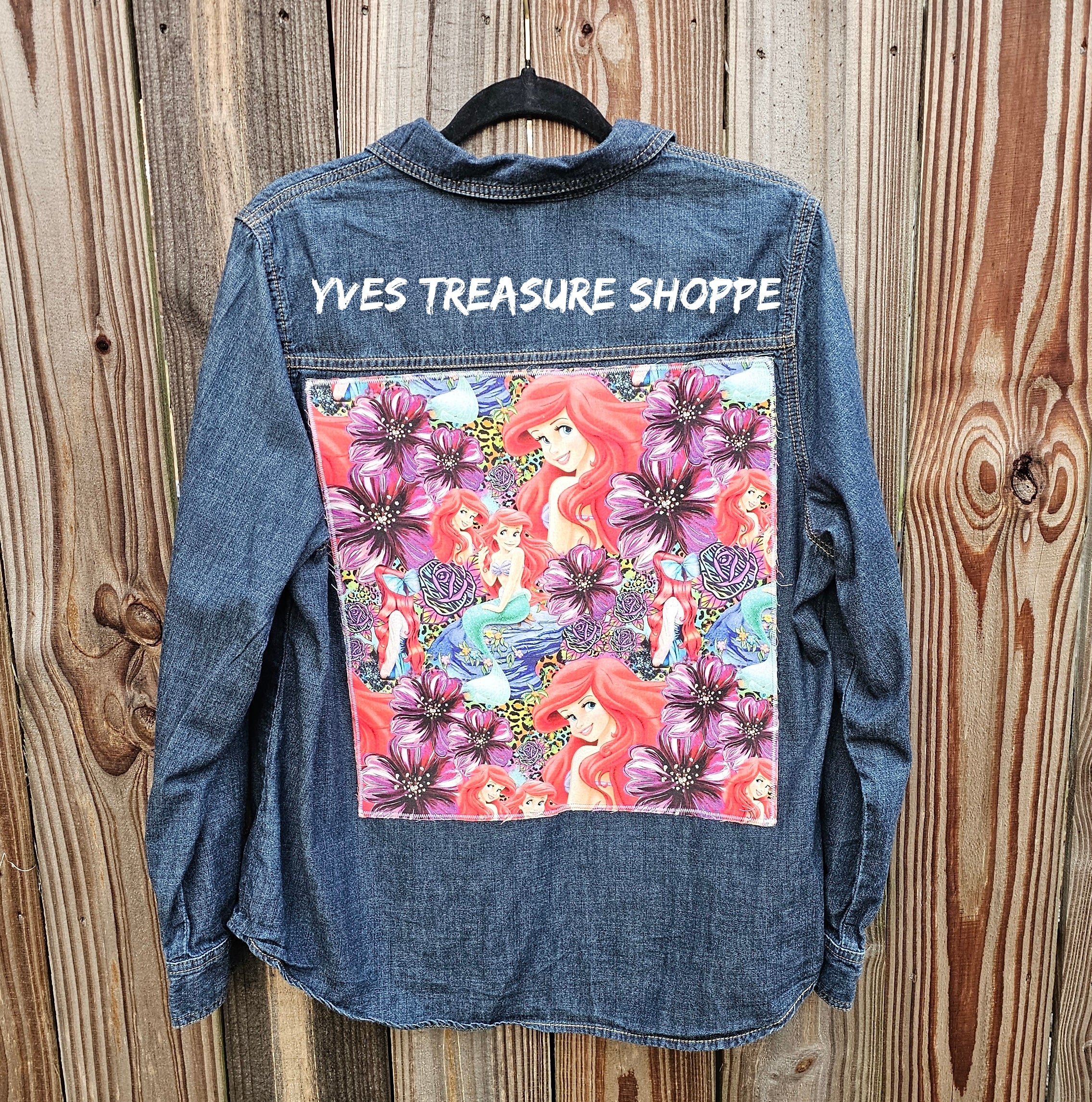 XXL Mermaid Upcycled Denim Top