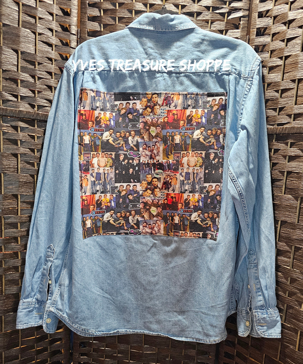 Boy Band Upcycled Shirt Medium