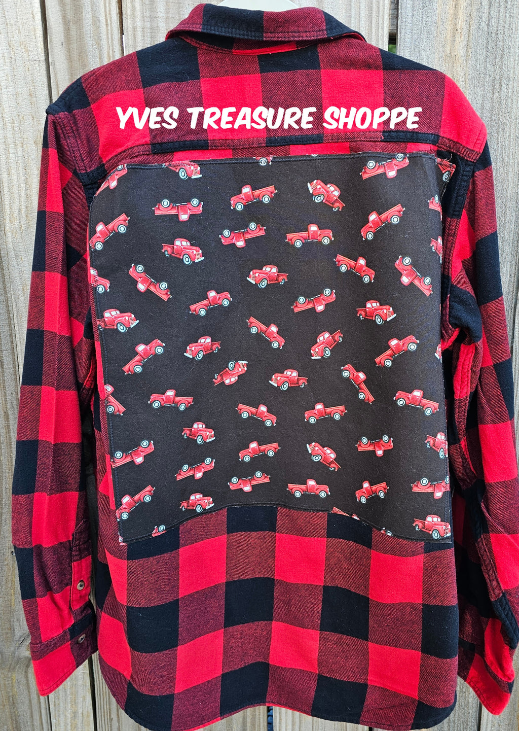 Refashioned Red Truck Buffalo Plaid Large Tall