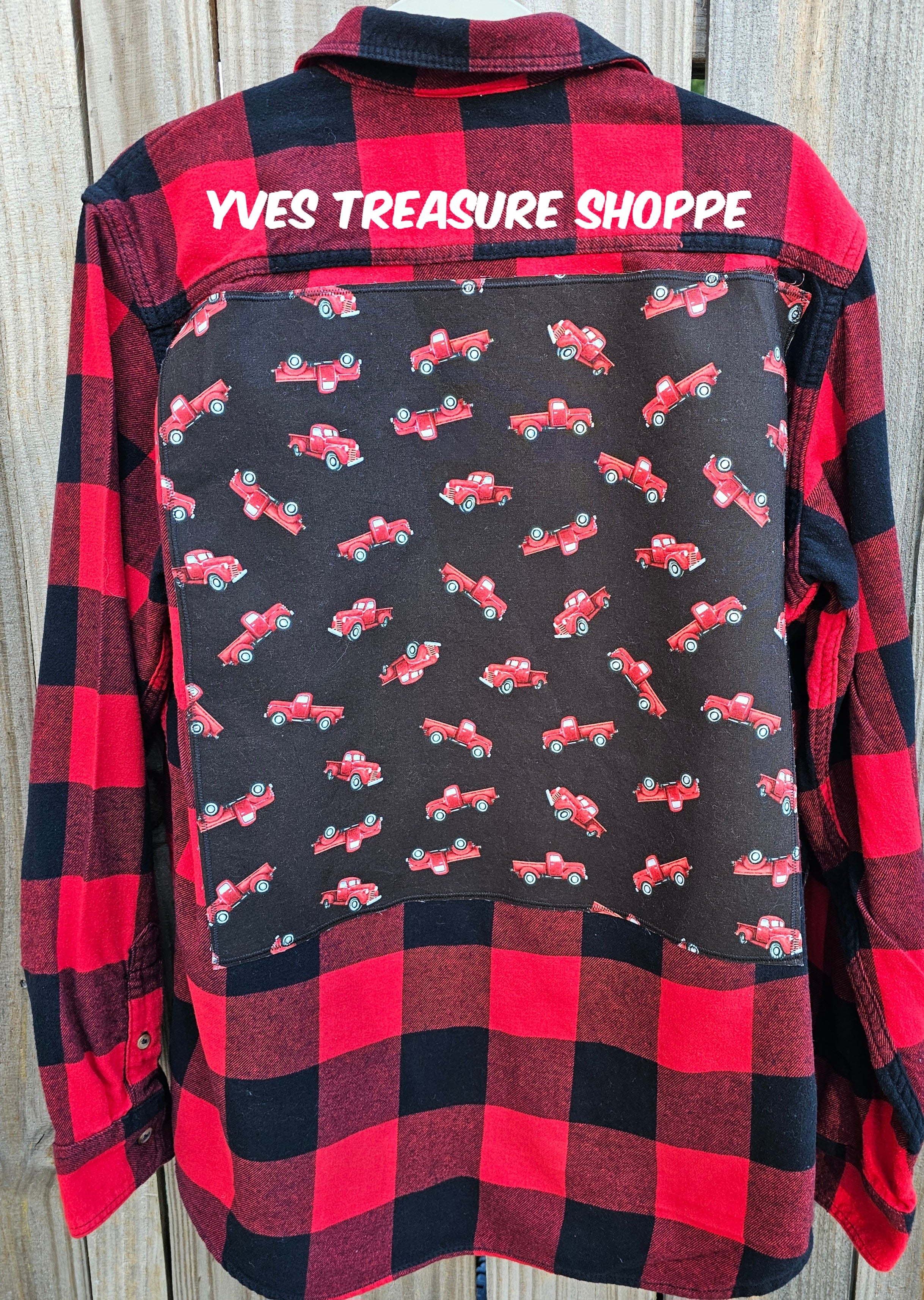 Refashioned Red Truck Buffalo Plaid Large Tall