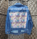 Purple Print Singer Denim Jacket 2X