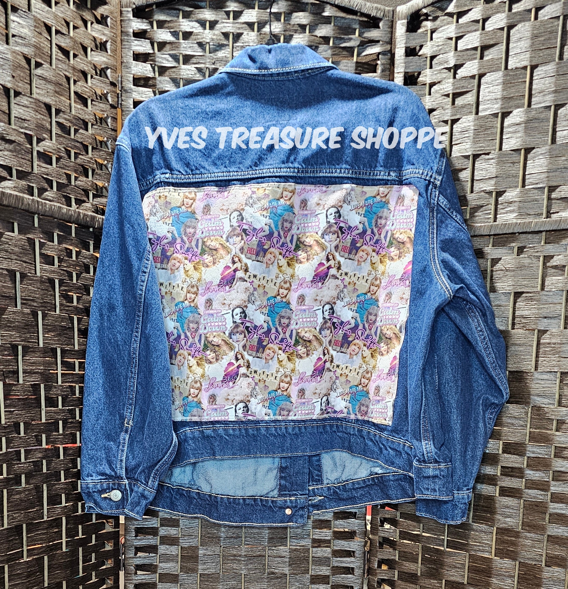 Purple Print Singer Denim Jacket 2X