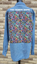 Gamer Print Refashioned Top XLarge