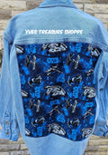 Upcycled Denim Top Size Large Movie Print Top