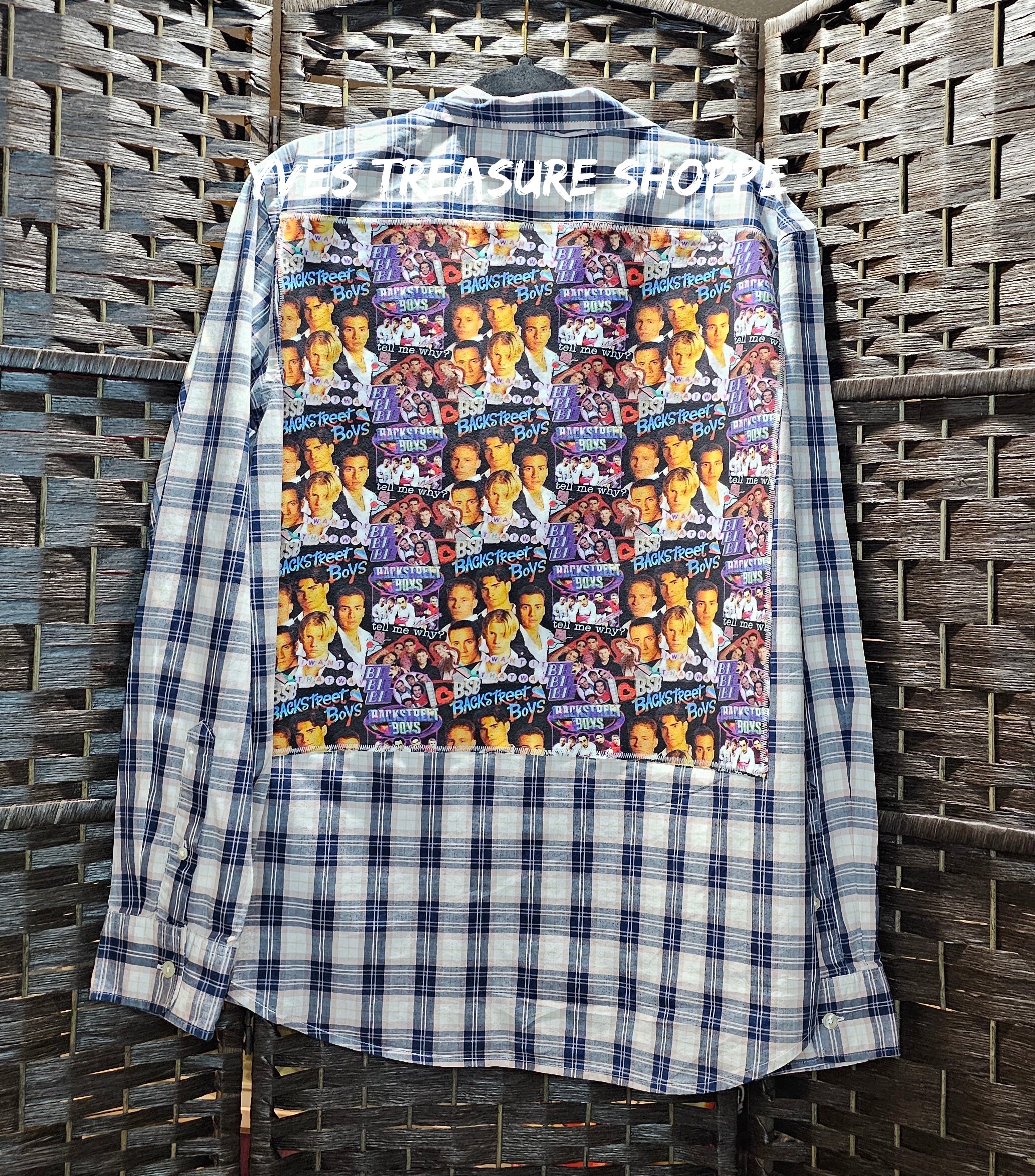 Boy Band Plaid Large Top
