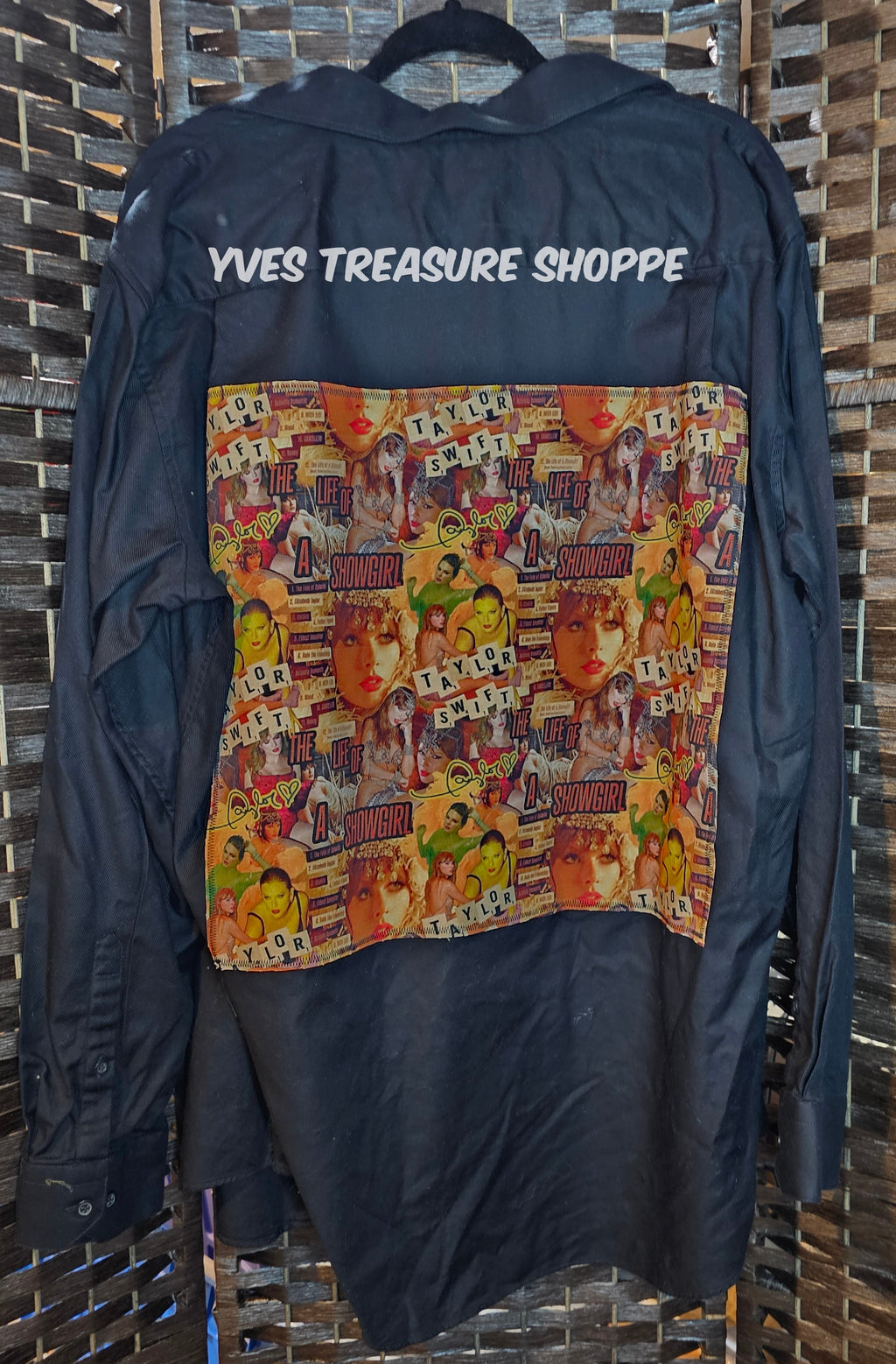 Upcycled XL Black APT 9 Shirt XL Singer Print