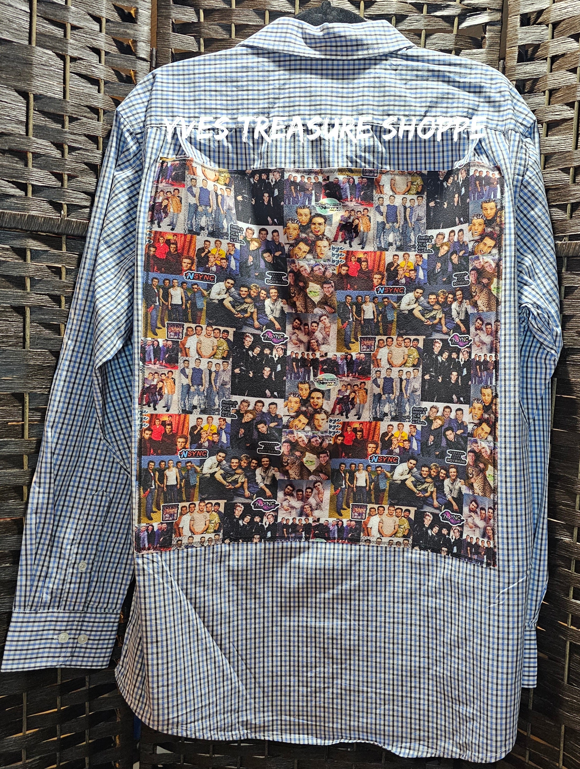 Boy Band  Upcycled Shirt Large