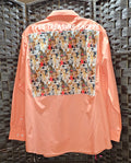 Peach Upcycled Singer Top Size 18 (2xl) 227