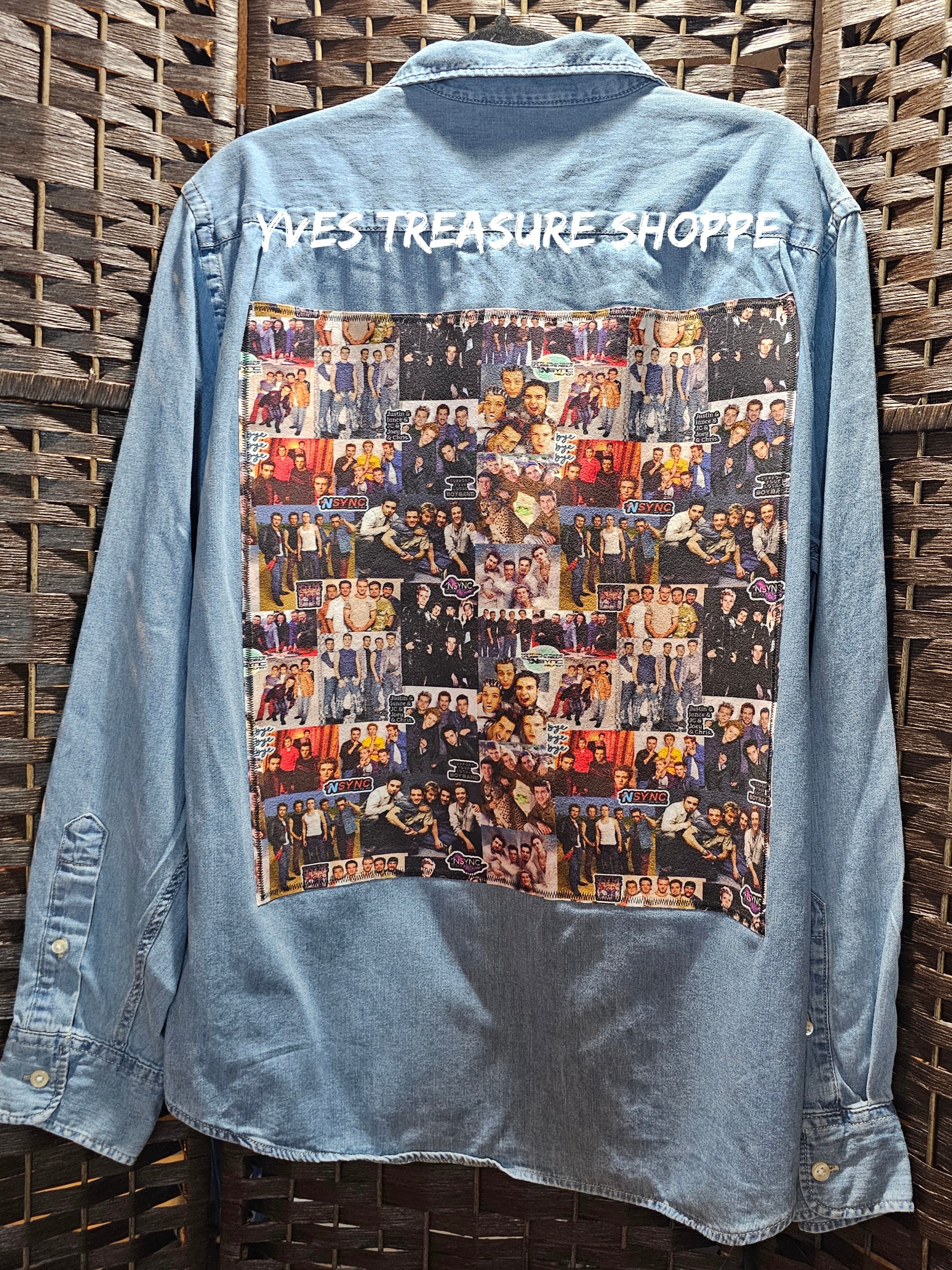 Large Boy Band Upcycled Shirt