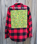 Refashioned Naughty or Nice Black and Red Christmas Medium Tall Shirt