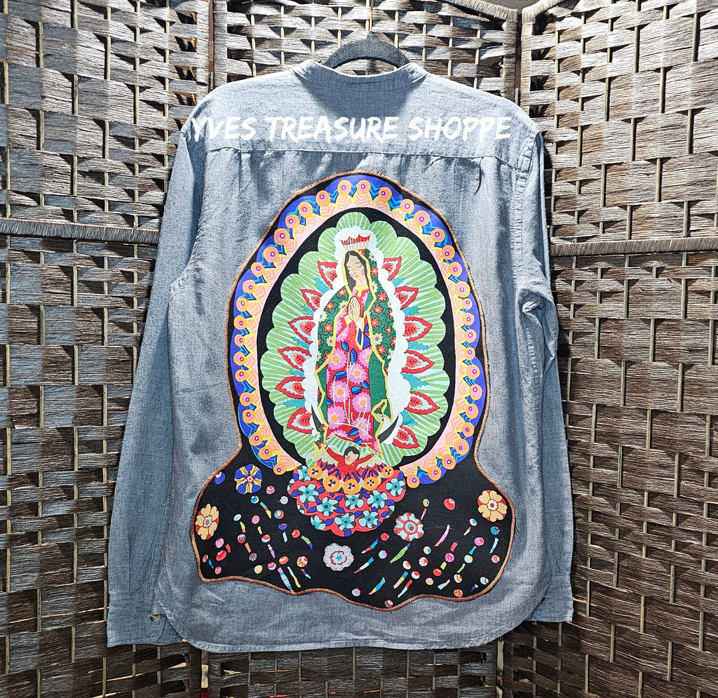 Refashioned Medium Our Lady of Guadalupe Shirt