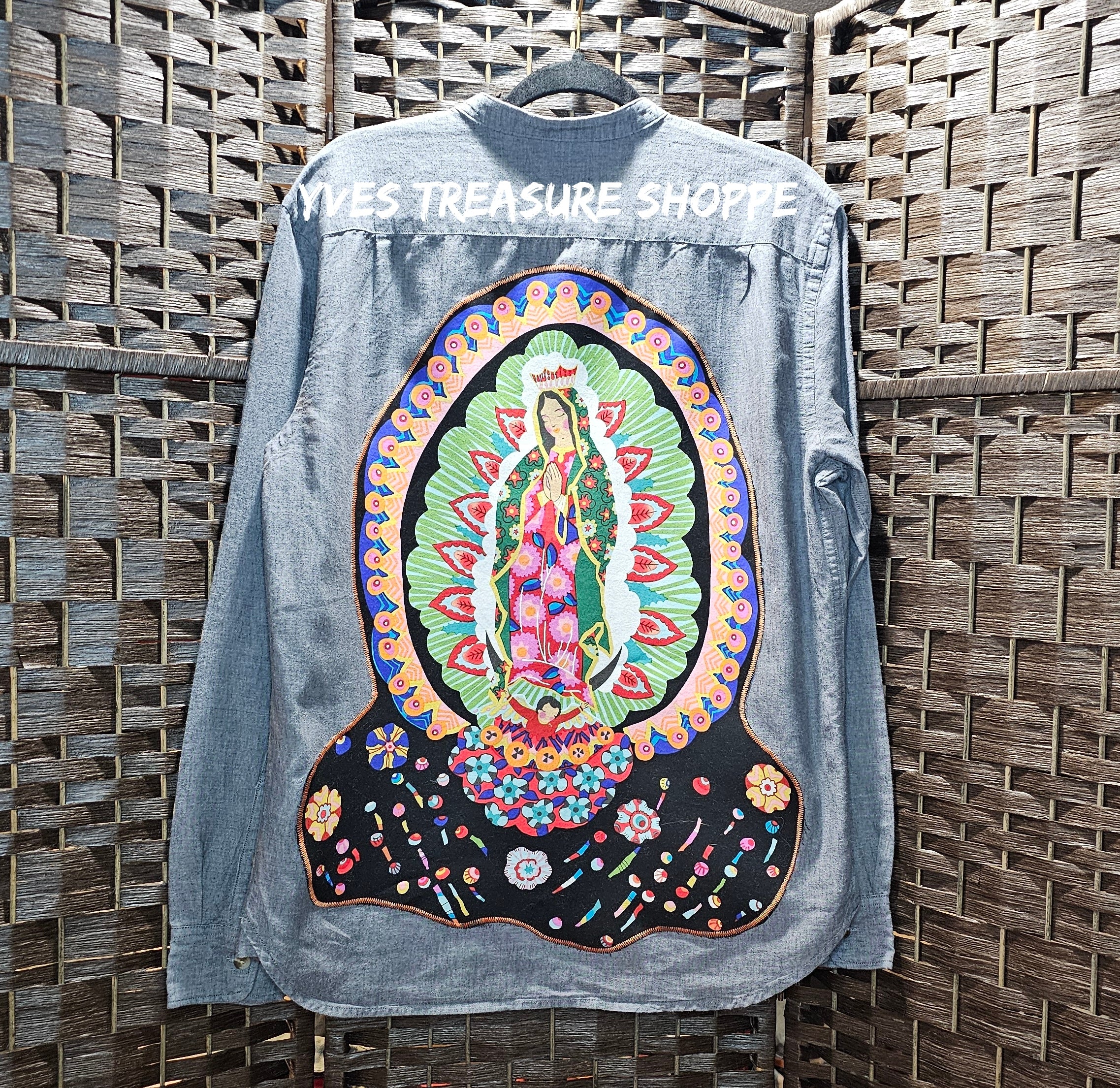 Refashioned Medium Our Lady of Guadalupe Shirt