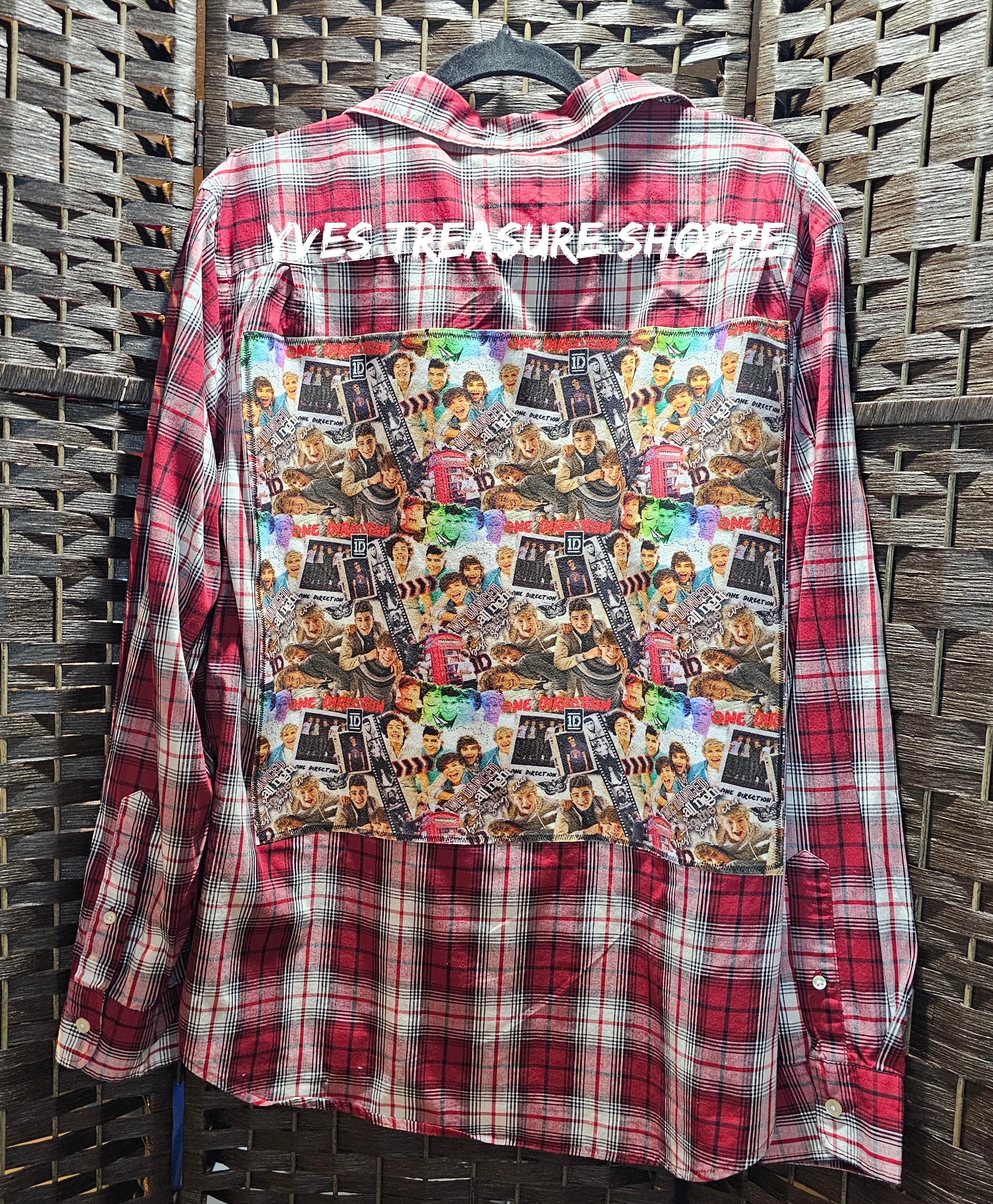 Boy Band  Upcycled Shirt Large