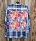 Plaid Mermaid Upcycled Large Top