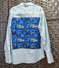 Upcycled Space Movie Striped Shirt Large (16)