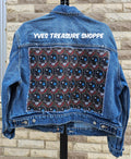 Rock Band Denim Refashioned Jacket Old Navy XL