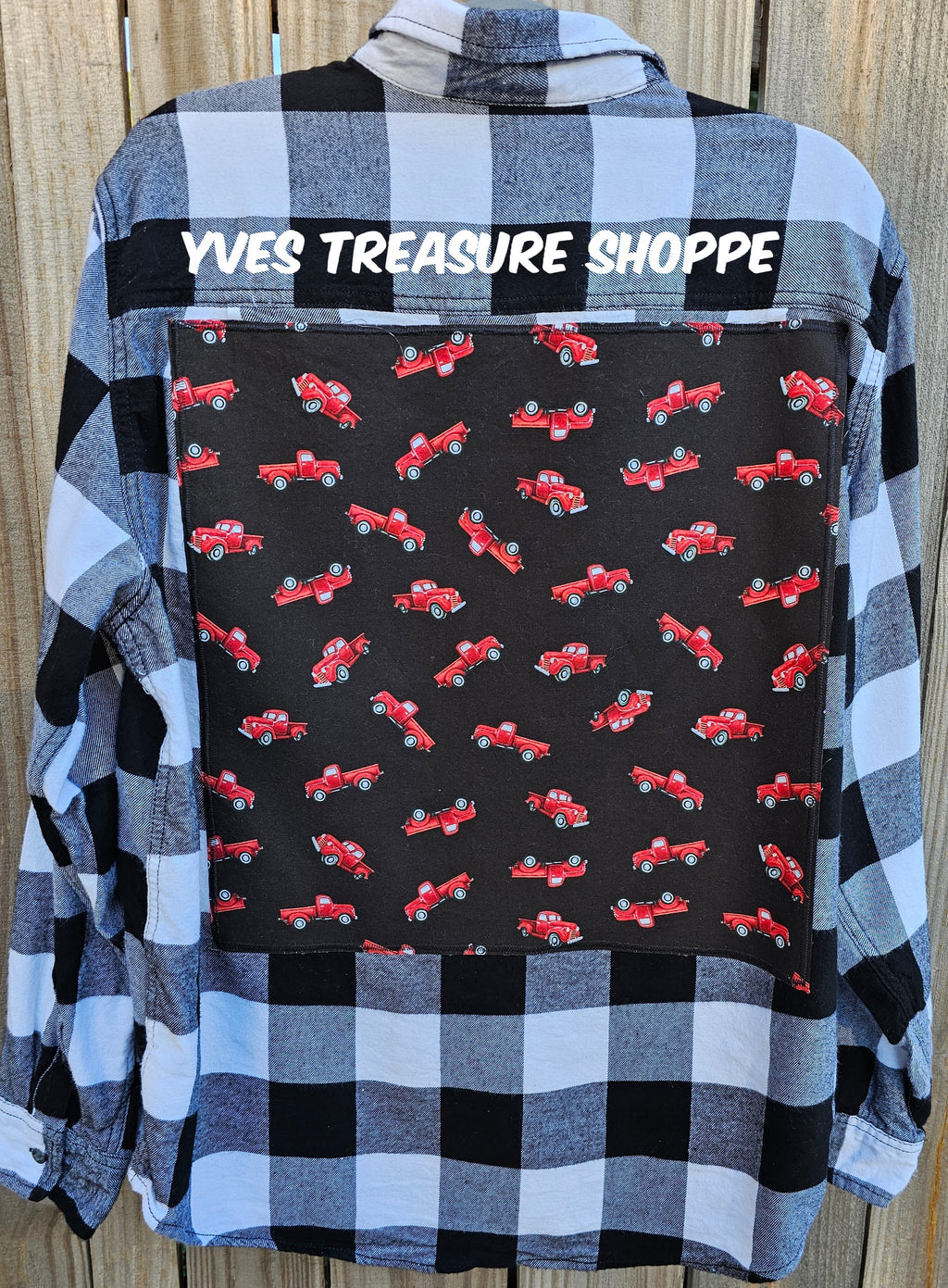 Refashioned Red Truck Buffalo Plaid XLarge