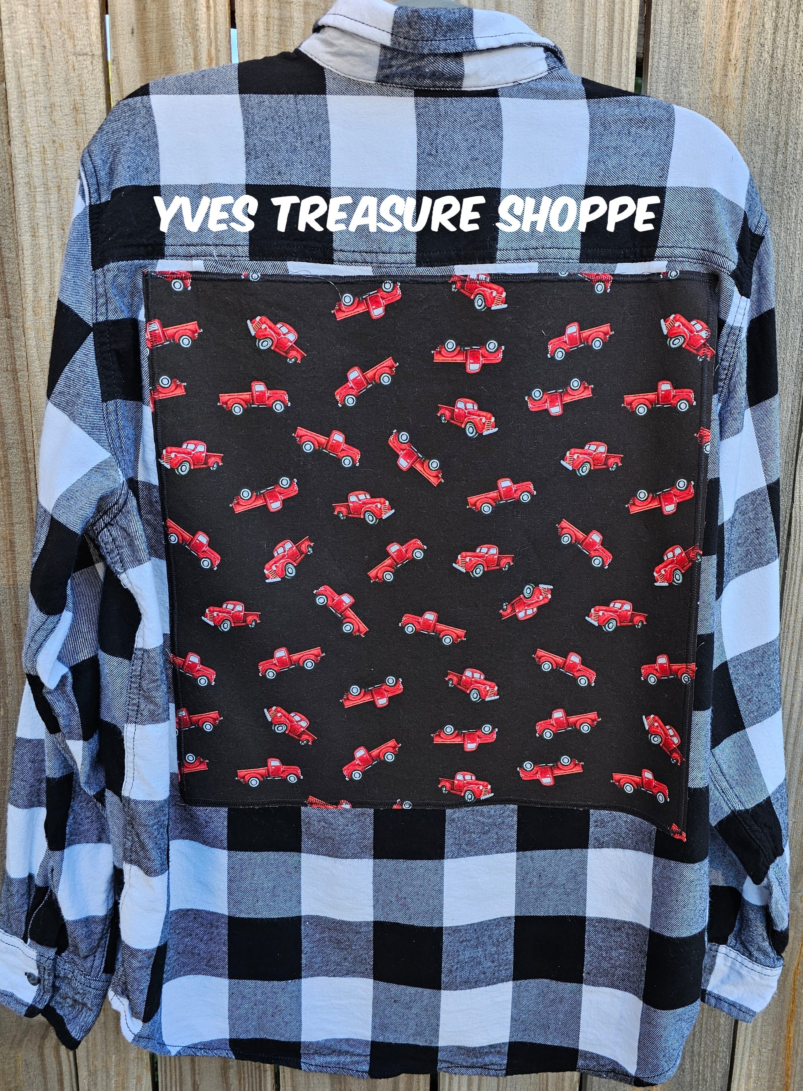 Refashioned Red Truck Buffalo Plaid XLarge