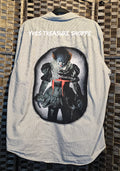 Upcycled Black and White Horror Movie XL Shirt