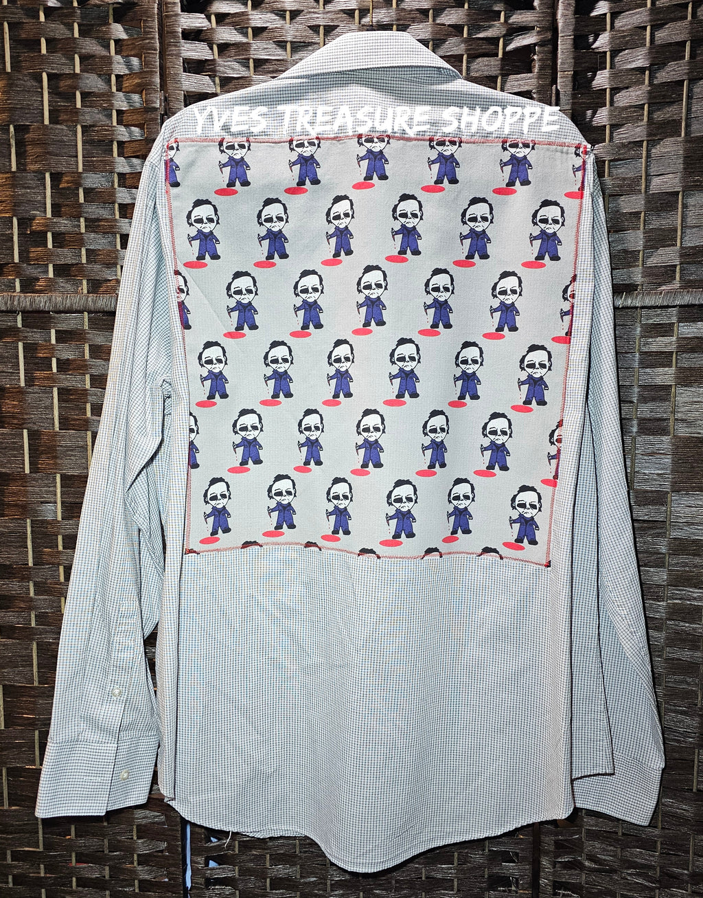 Horror Checked Upcycled Shirt XL