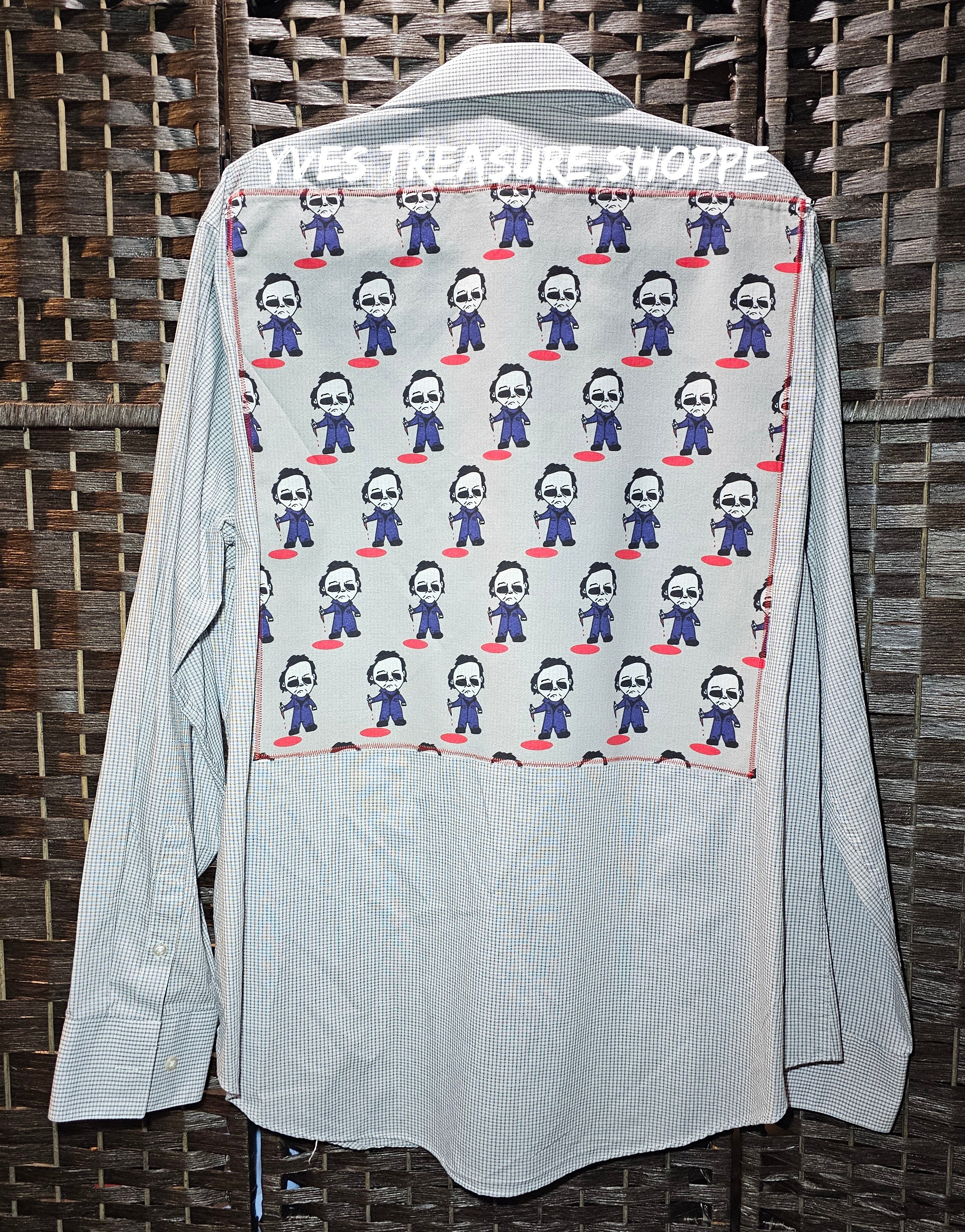 Horror Checked Upcycled Shirt XL