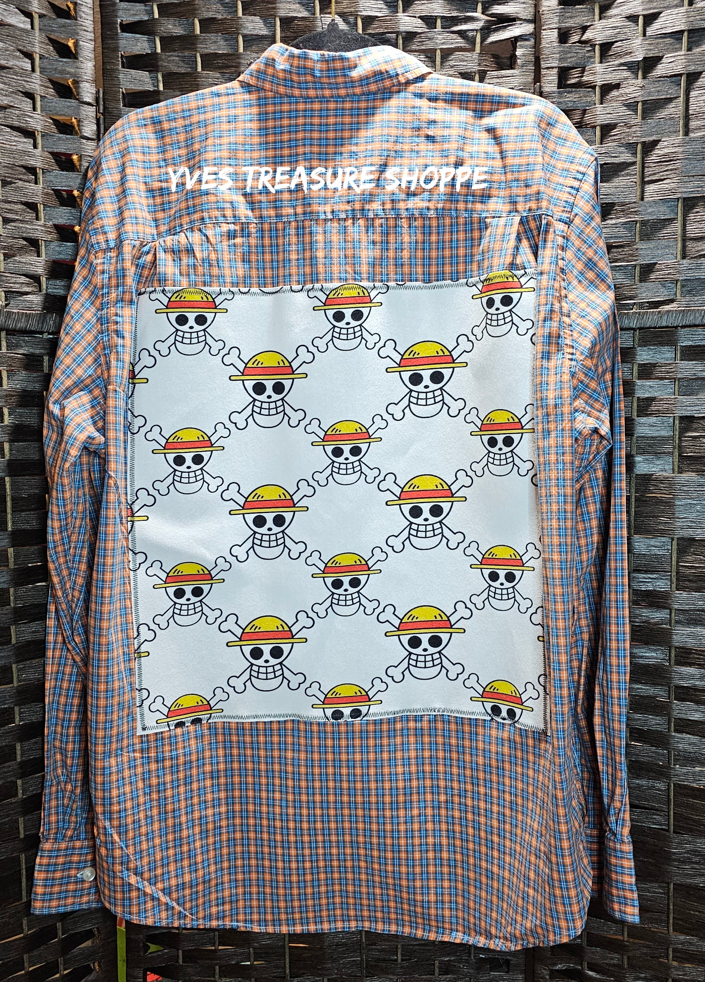 Medium Pirate Anime Print 1 Upcycled Shirt