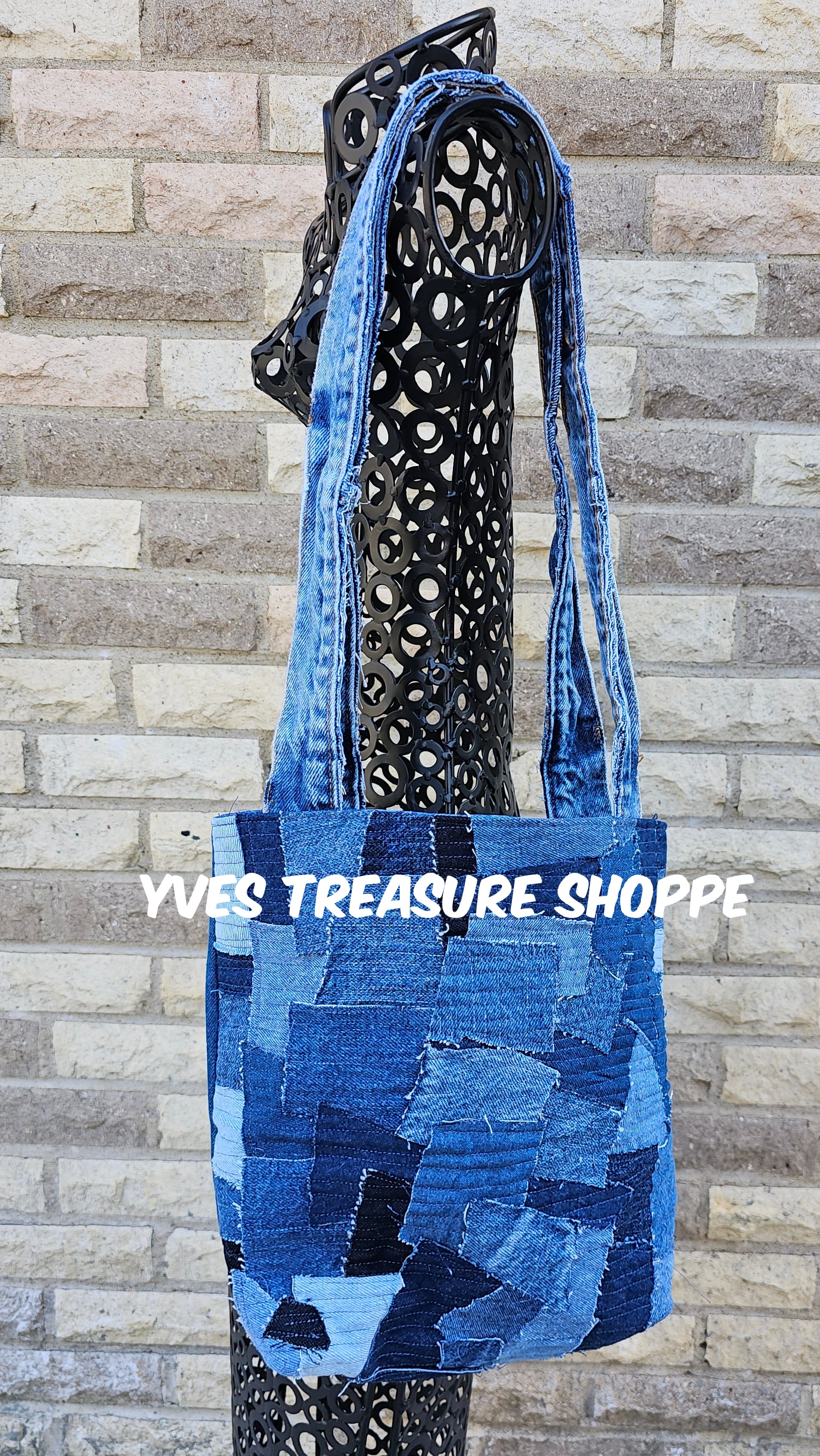 Patchwork Denim Tote