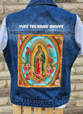 Upcycled Large Our Lady of Guadalupe Vest