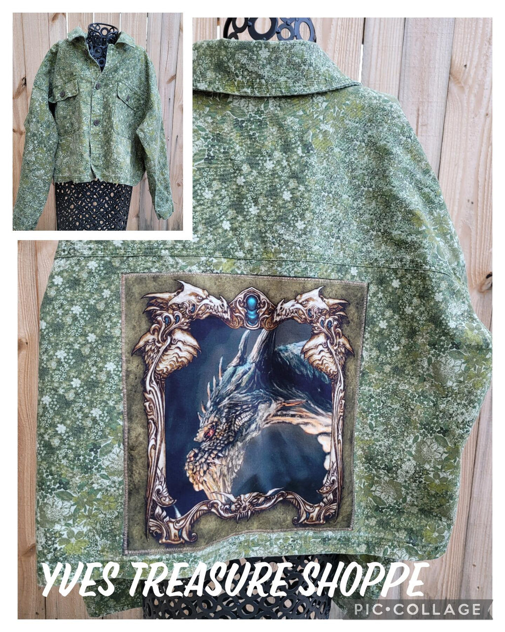 Refashioned Dragon Jacket Large
