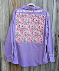 Purple Upcycled Music Shirt XLarge (17-17.5)