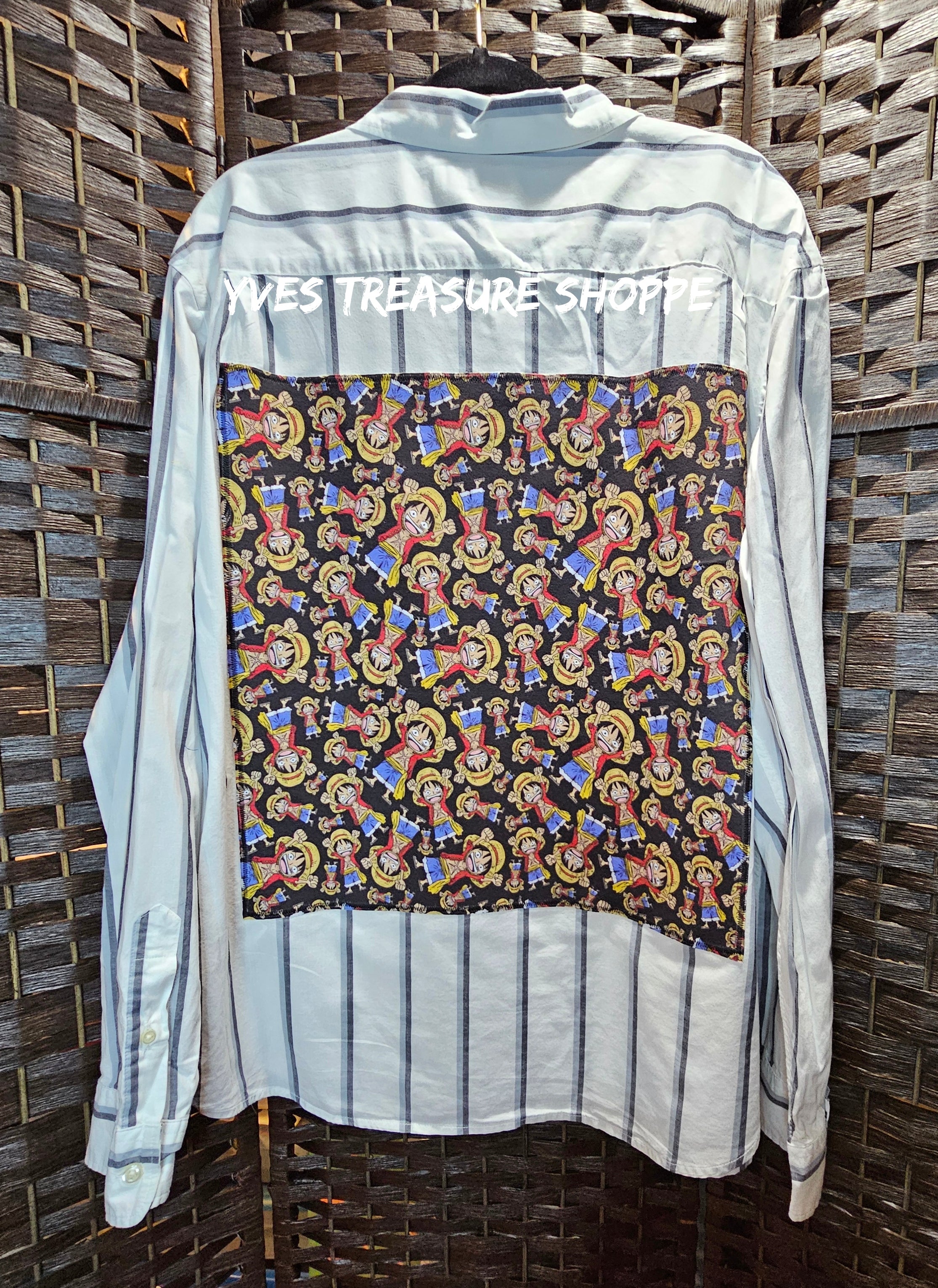 XXLarge Anime Upcycled Shirt Print 2