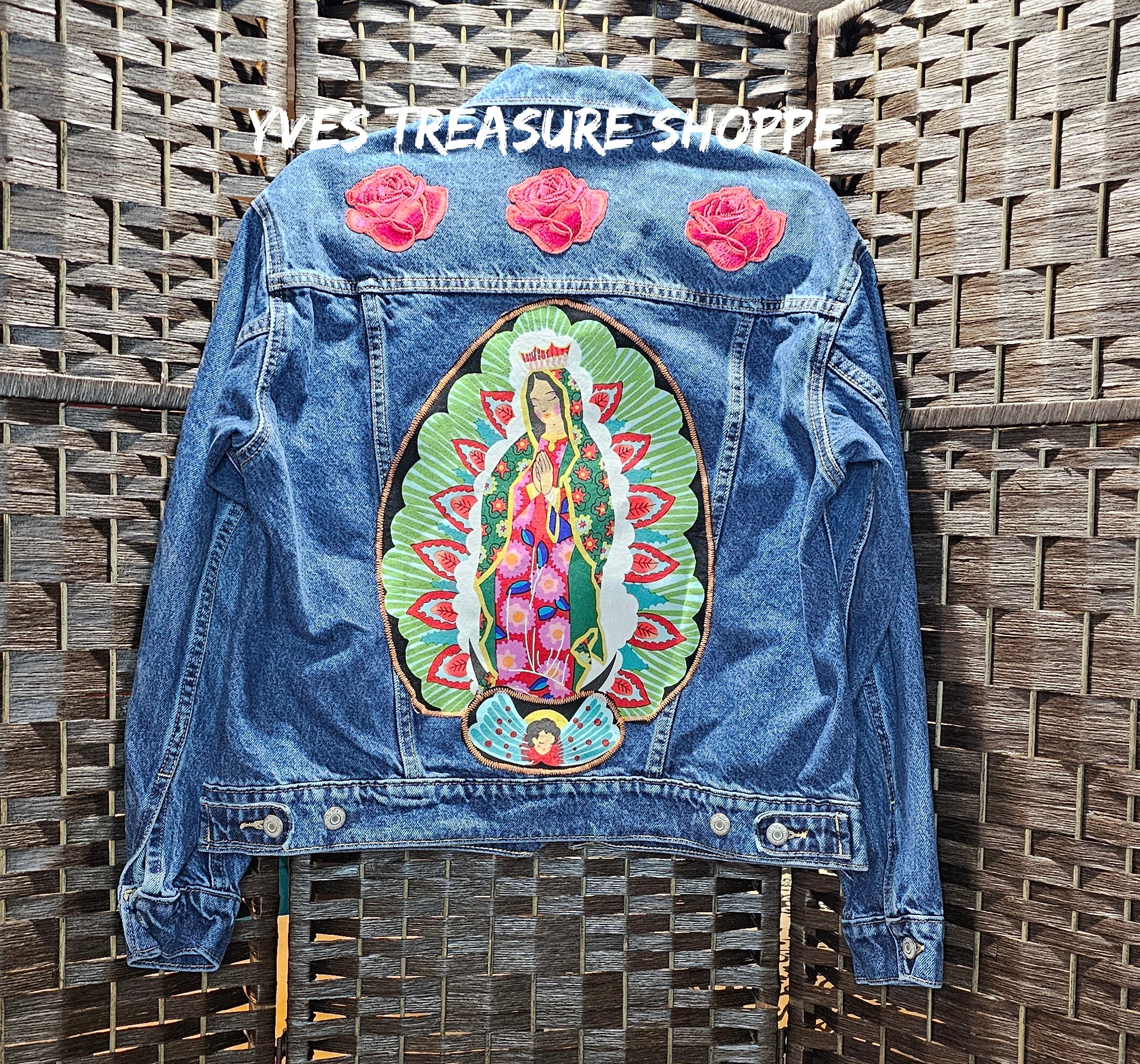 Medium Refashioned Our Lady of Guadalupe Jacket