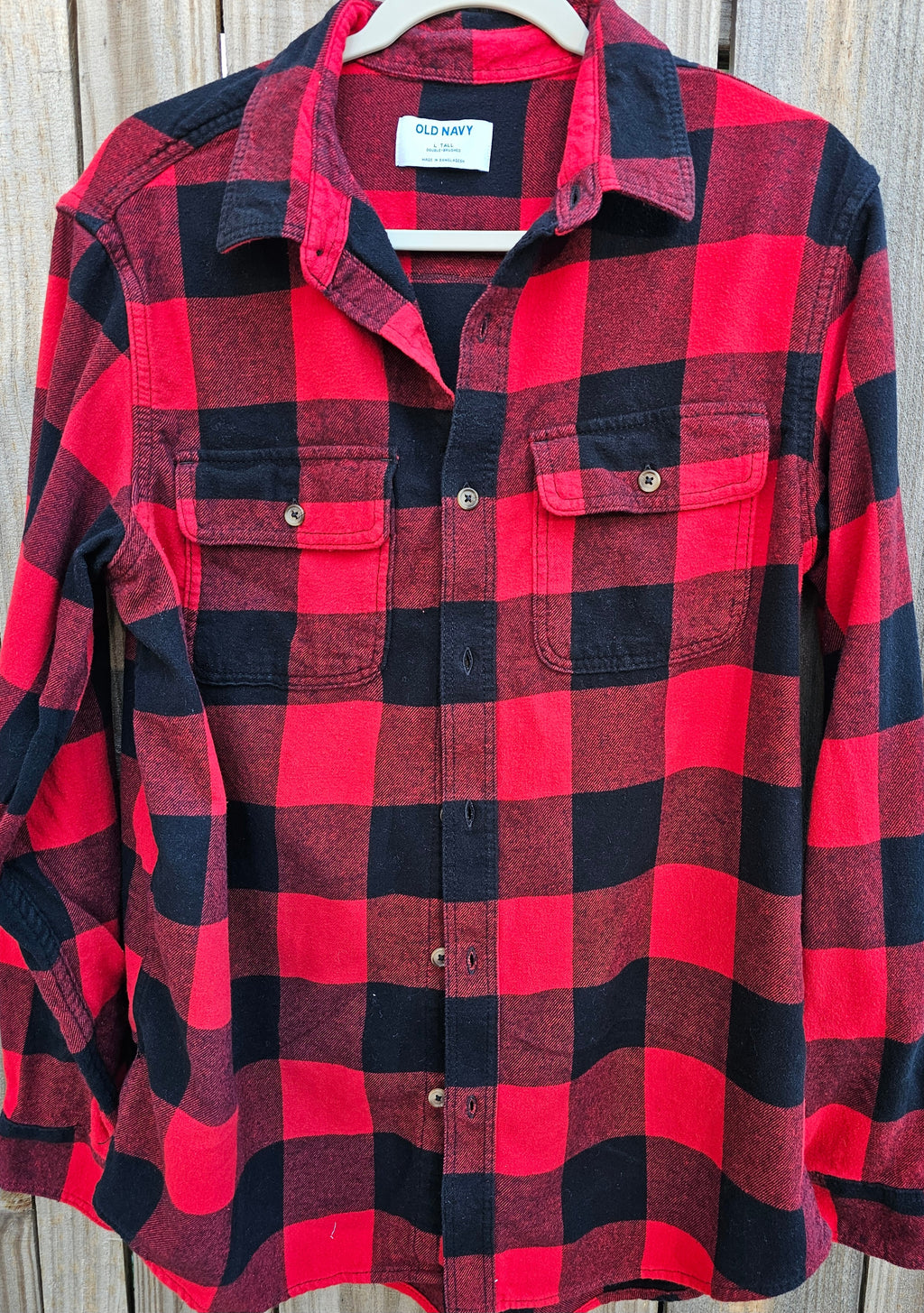 Refashioned Red Truck Buffalo Plaid Large Tall