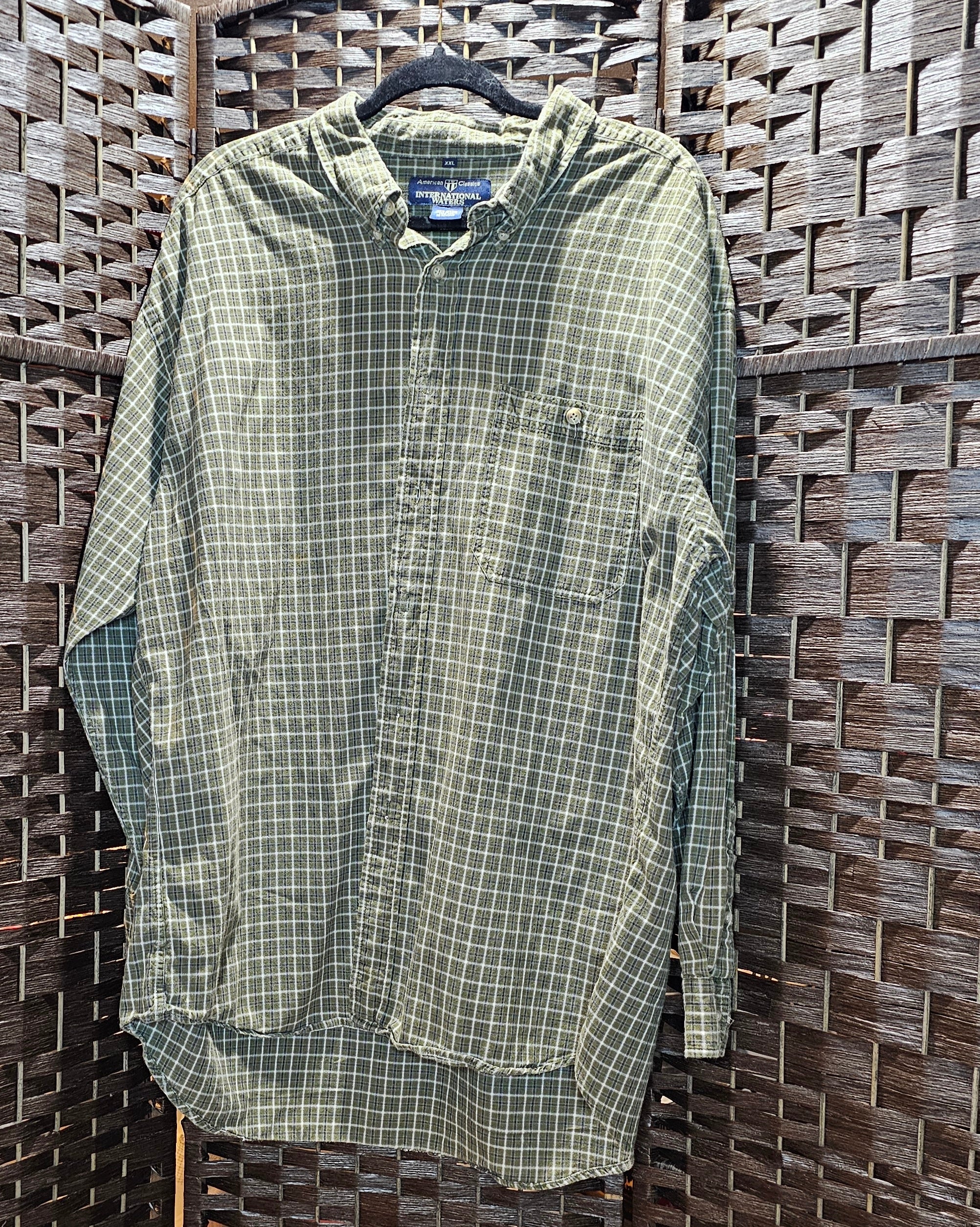 Hunter Green Plaid Upcycled Movie Shirt XXL 270